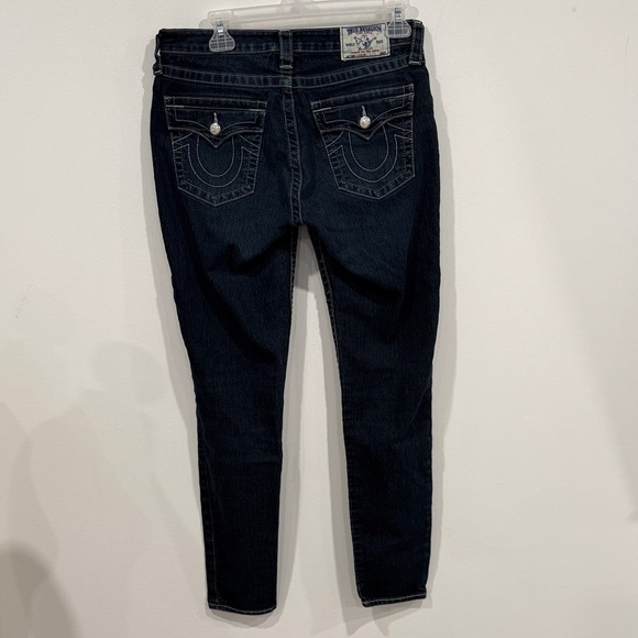 True Religion Low Rise Y2K Dark Wash Skinny Jeans - Picture 7 of 14